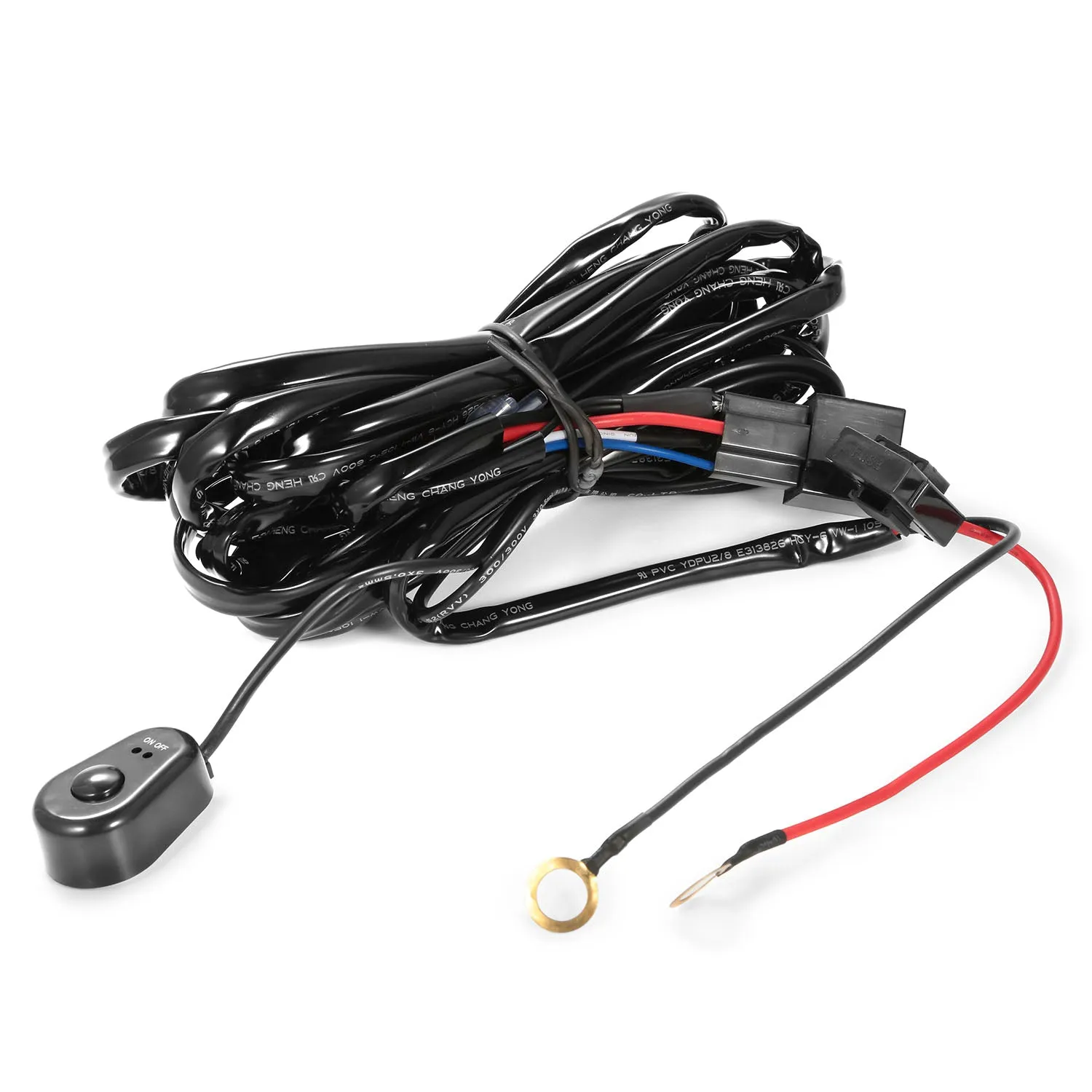 LED Light Bar Wiring Harness Kit 280W 12V 40A Power Relay Fuse On/Off Switch 10ft Length Universal Fitment Light Bar Accessories