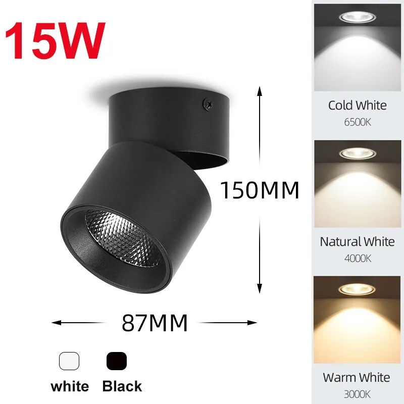 Led Spot Light 220V Track Light 20W 30W COB Ceiling Spots Lamp Surface Mounted Spotlight Fixture Indoor Lighting For Home Store