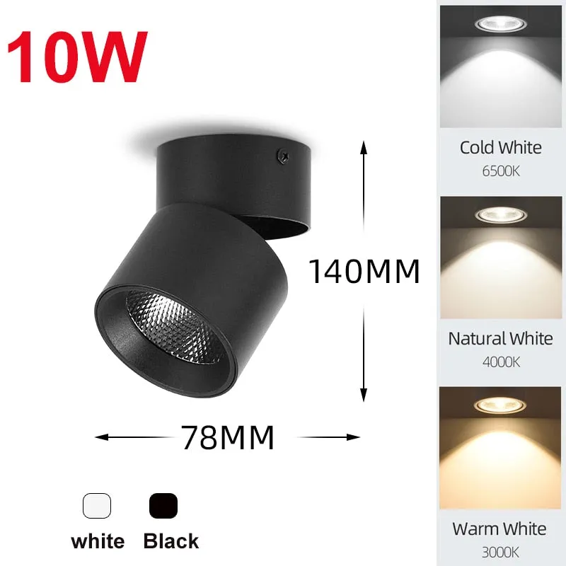 Led Spot Light 220V Track Light 20W 30W COB Ceiling Spots Lamp Surface Mounted Spotlight Fixture Indoor Lighting For Home Store