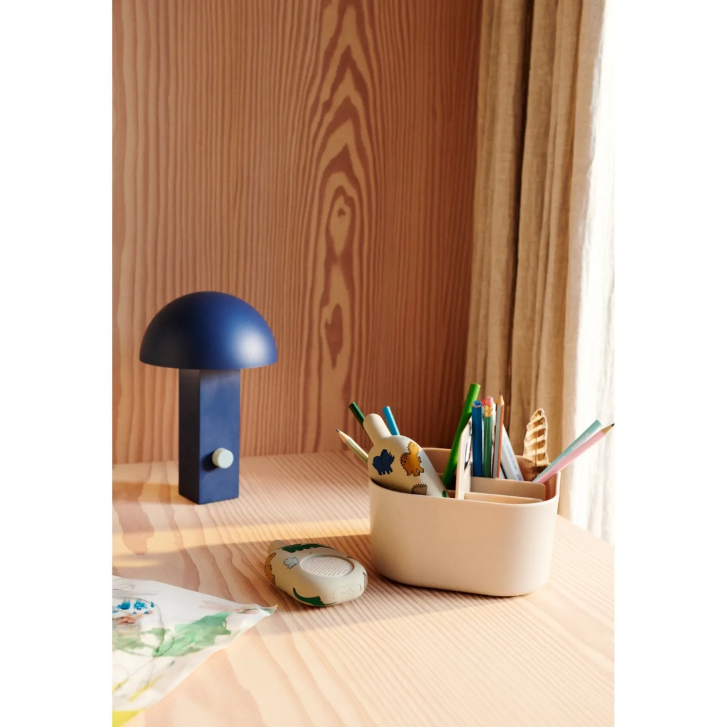 LieWood Indigo Blue Hyppolite Portable Lamp