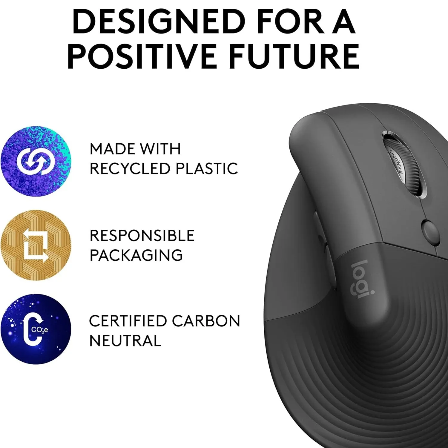 Logitech LIFT Vertical Ergonomic Wireless Mouse