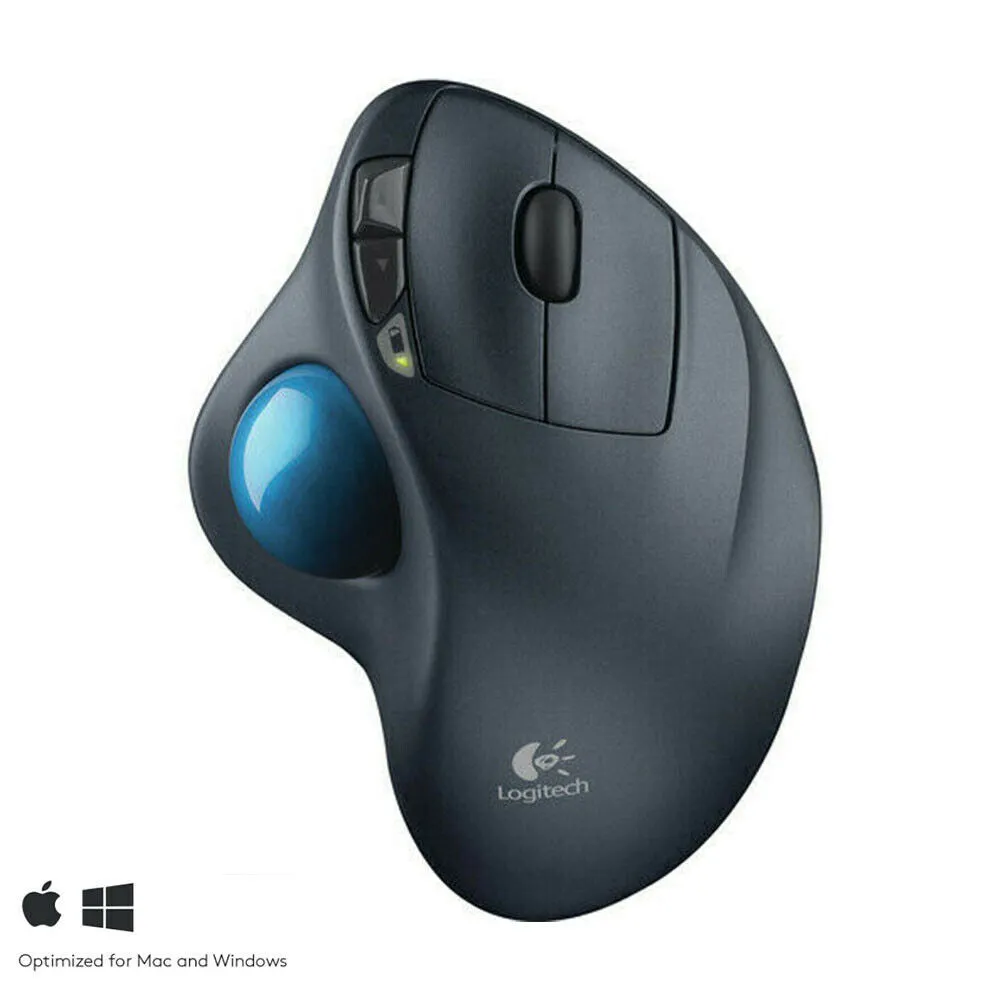 Logitech M570 Wireless Laser Trackball Ergonomic Mouse for PC & Mac, 910-001799