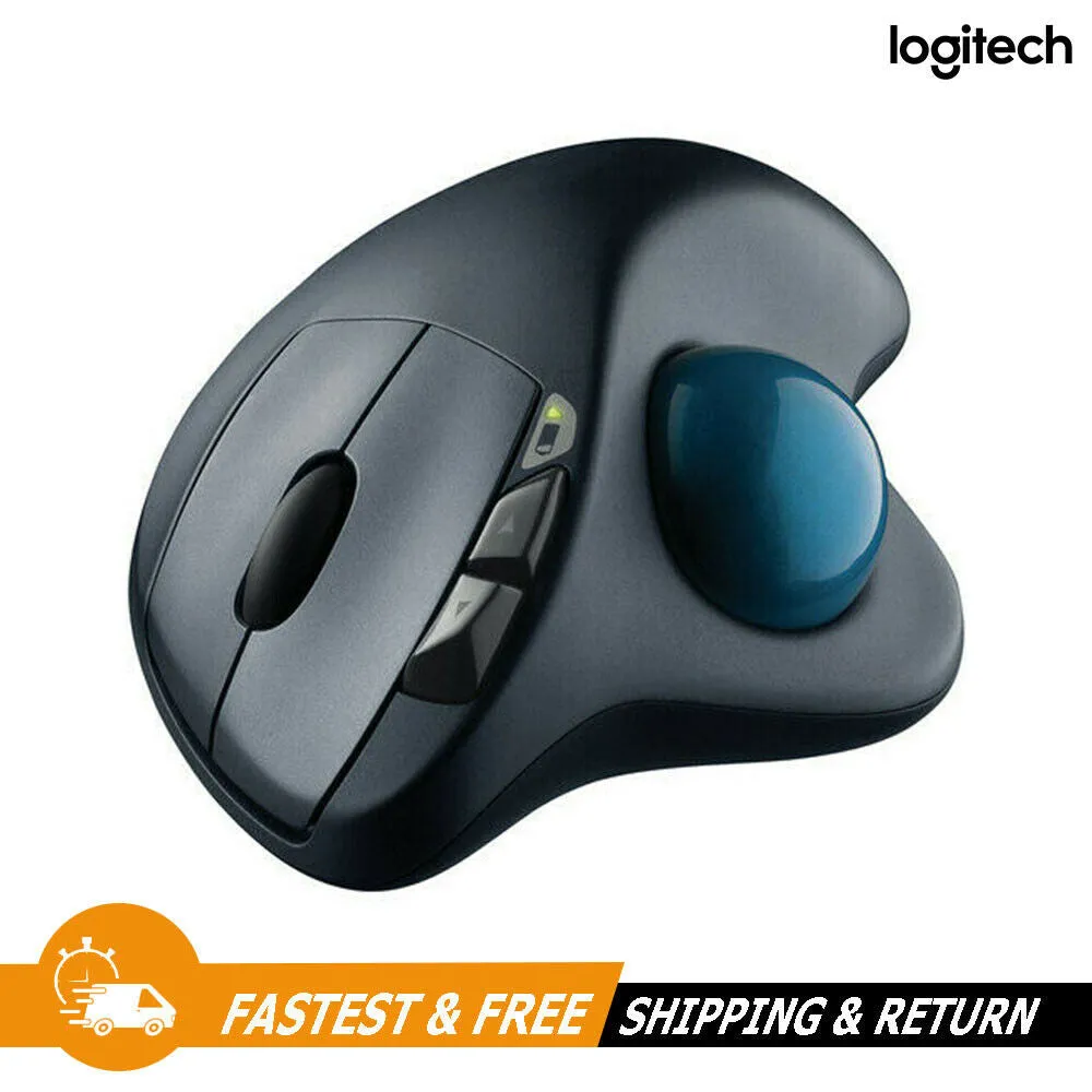 Logitech M570 Wireless Laser Trackball Ergonomic Mouse for PC & Mac, 910-001799