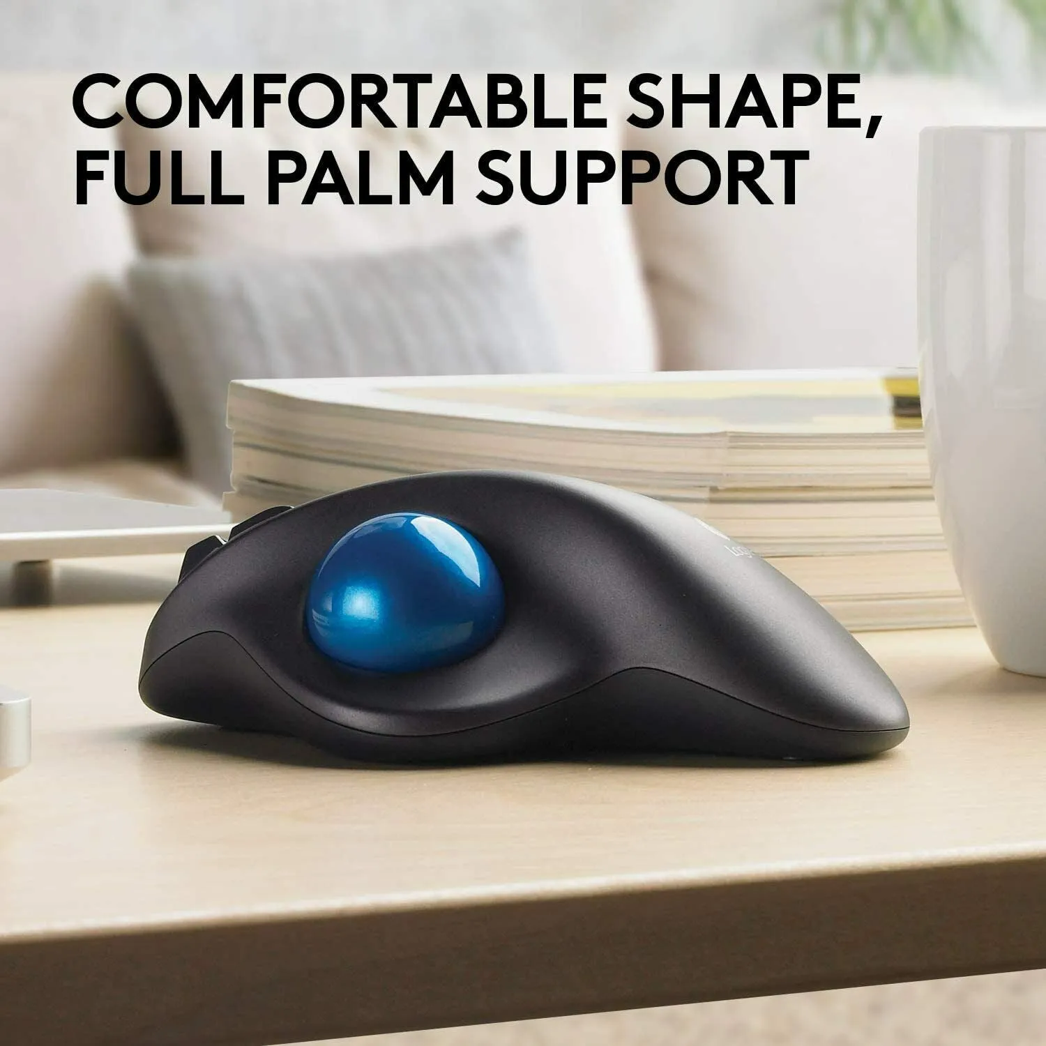 Logitech M570 Wireless Laser Trackball Ergonomic Mouse for PC & Mac, 910-001799