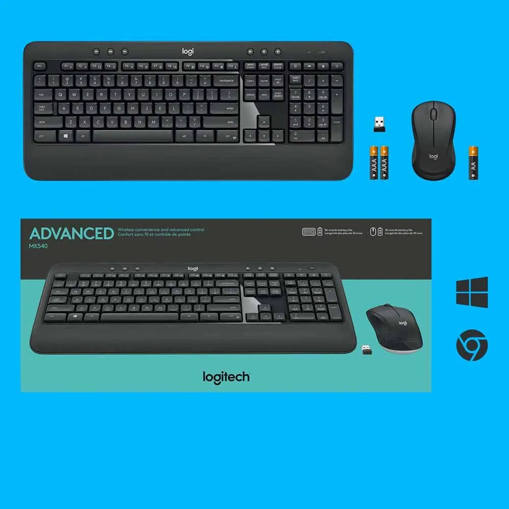 Logitech Wireless Combo Keyboard/ Mouse MK540 Advanced