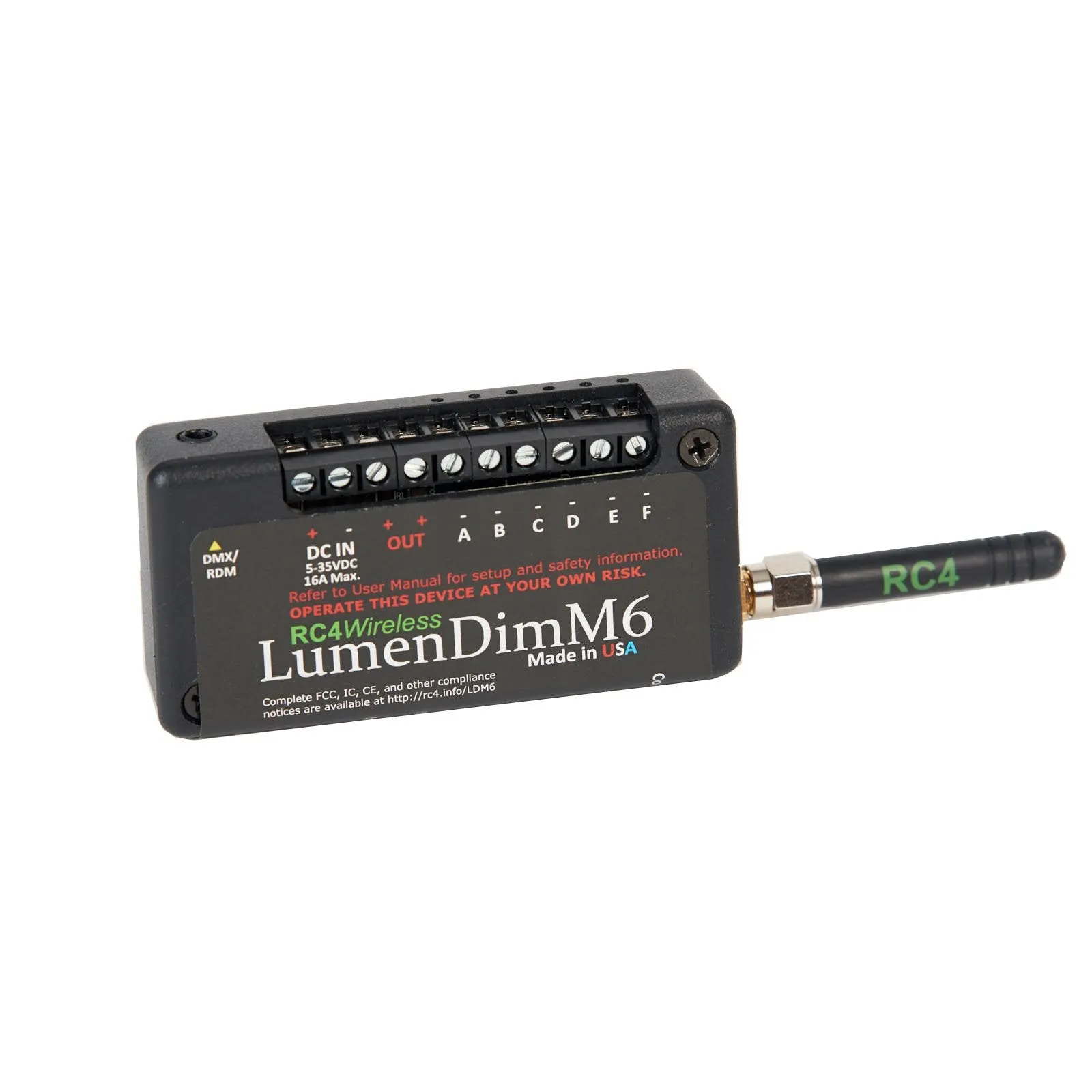 LumenDimM6 - Miniature 6 Channel CRMX Wireless Dimmer