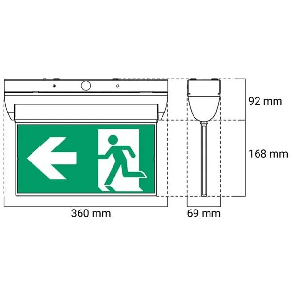 Lynk Razor Swing Emergency Exit w/ Wireless in Black or White