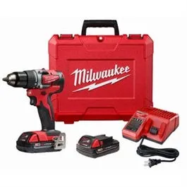 M18 Compact 18-Volt Drill/Driver, Brushless Motor, 1/2-In., 2 Lithium-Ion Batteries