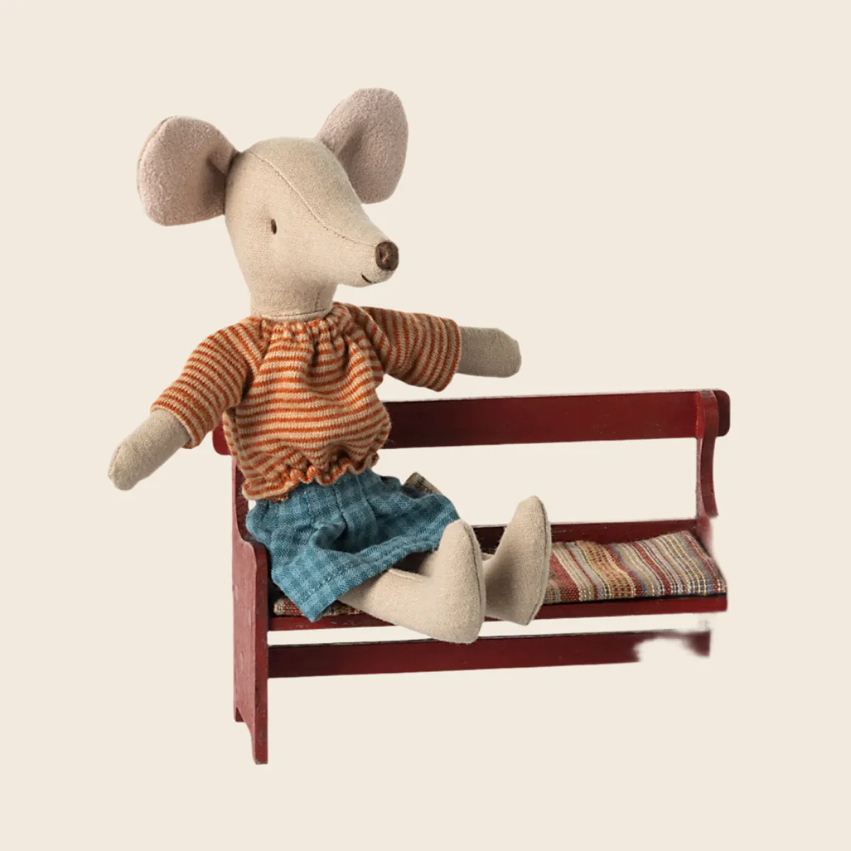 Maileg | Bench, Mouse Red