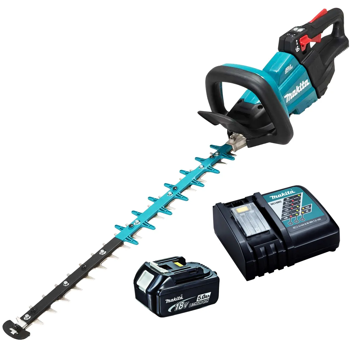 Makita DUH601RT 18V LXT 60cm Brushless Hedge Trimmer With 1 x 5.0Ah Battery & Charger