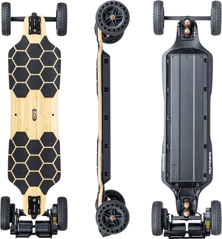 Meepo Ninja Hurricane Bamboo Series Electric Skateboard Dual 3500W Motors 31 MPH 19 Miles 544Wh New