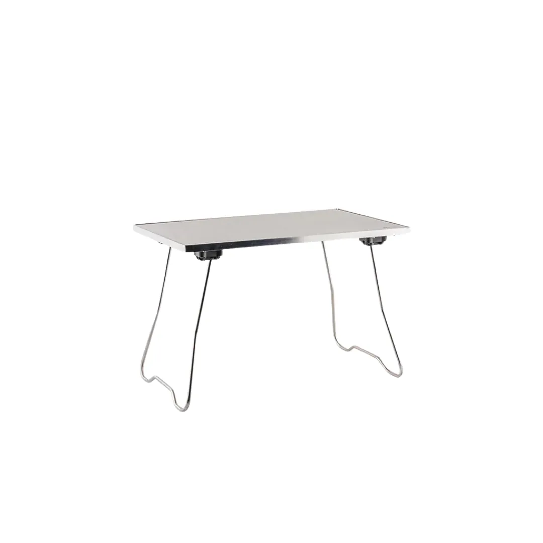 Meja Lipat MOBIGARDEN NX2066 Stainless Folding Table With Wood Panel