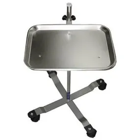 Metal Instruments Tray on Wheeled Floor Stand