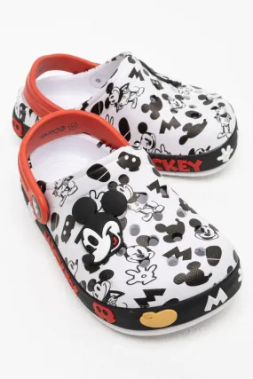 Mickey Mouse Clog White