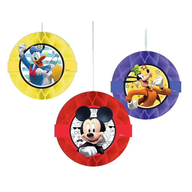 Mickey on the Go Honeycomb Decoration 3pk