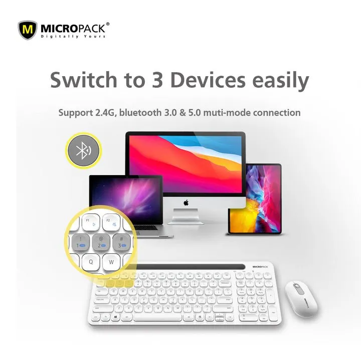 Micropack iFREE Pro 2 - 2.4G/Bluetooth Wireless Keyboard & Mouse Combo