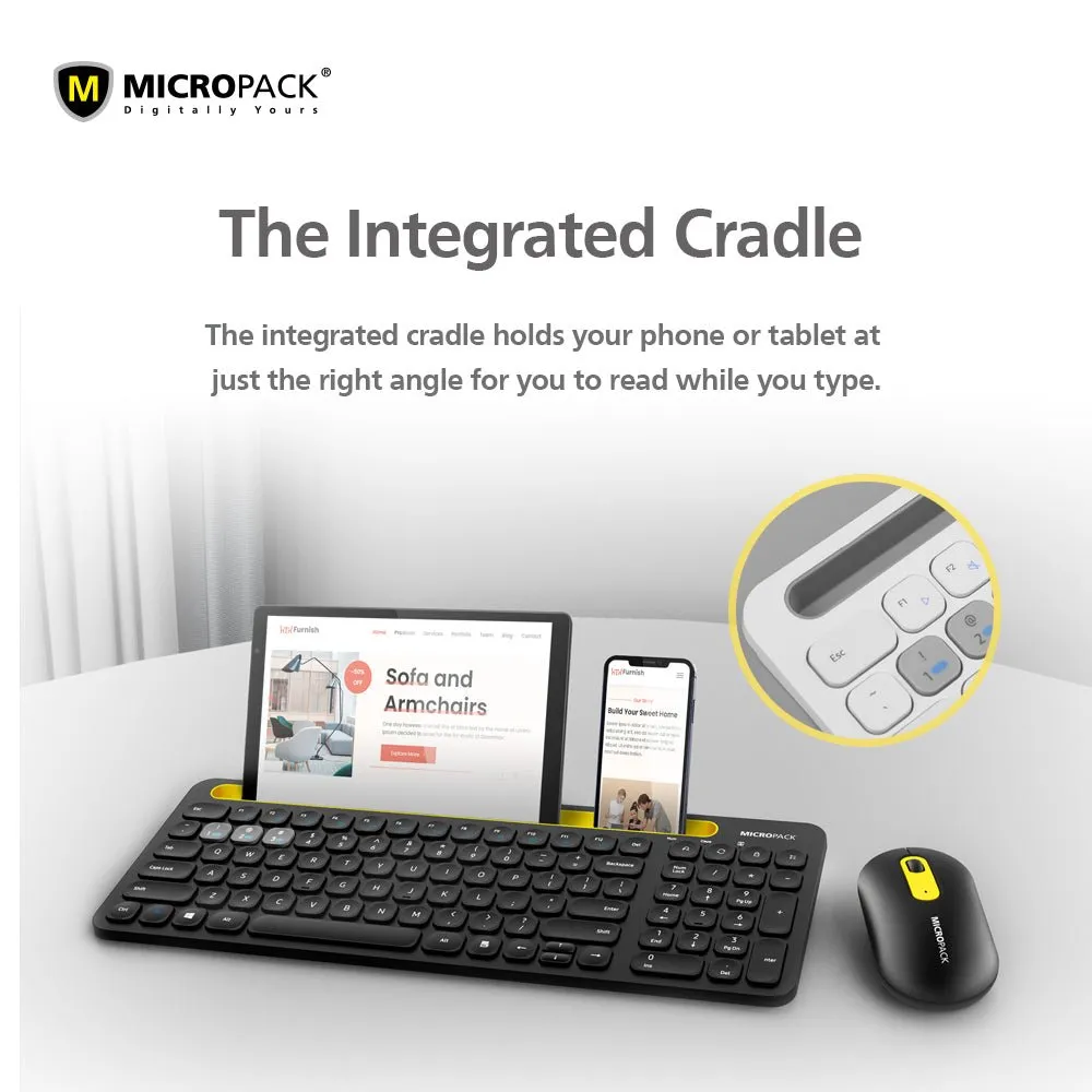 Micropack iFREE Pro 2 - 2.4G/Bluetooth Wireless Keyboard & Mouse Combo