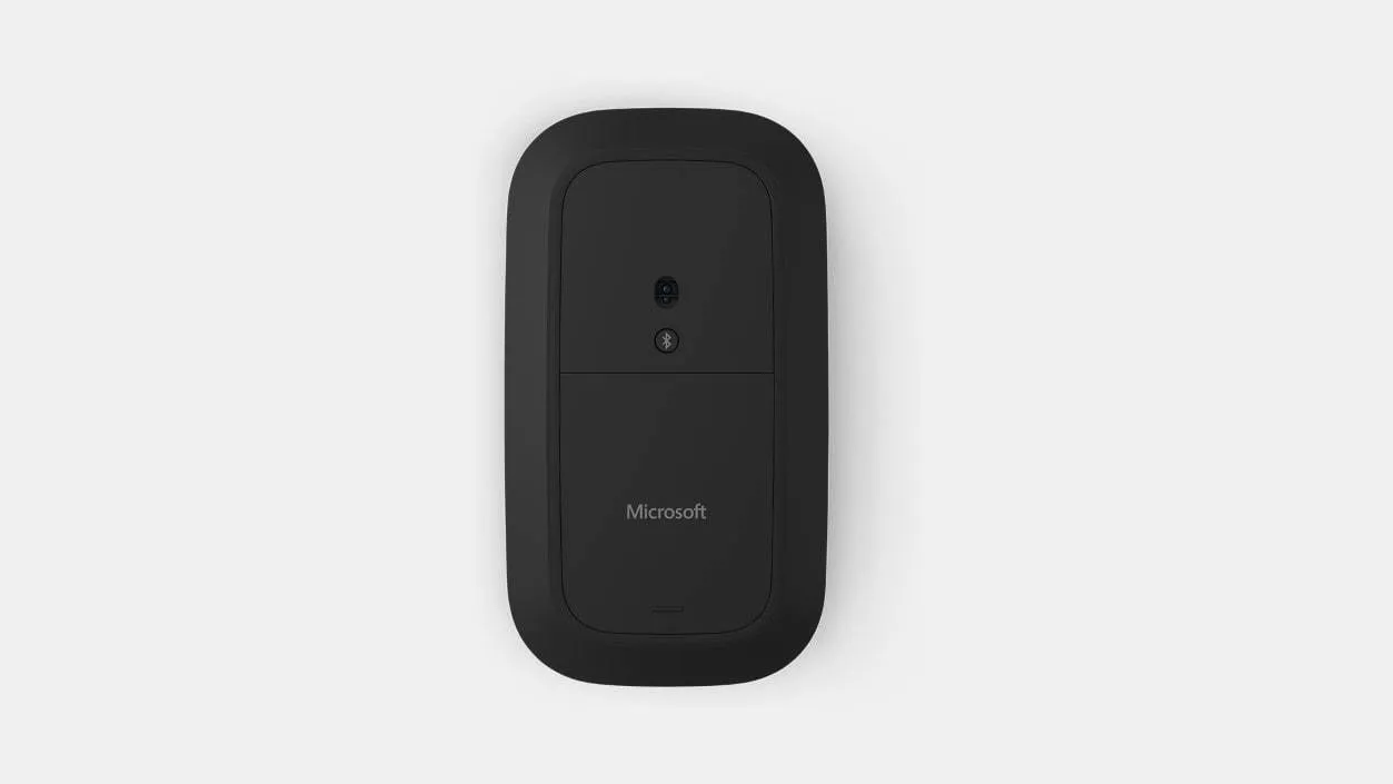 Microsoft Modern Mobile Mouse, Bluetooth, 2.4GHz, 4 Buttons, BlueTrack, Black - KTF-00013