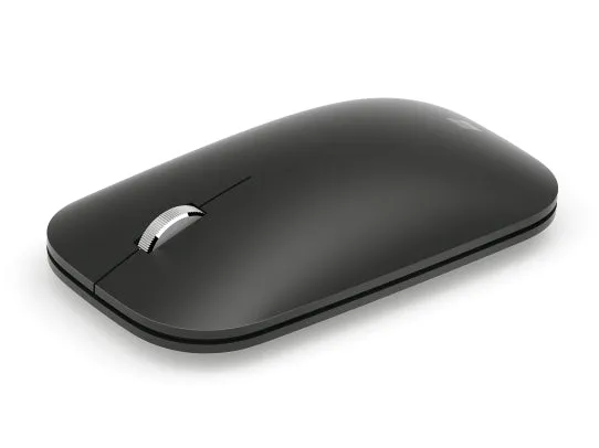 Microsoft Modern Mobile Mouse, Bluetooth, 2.4GHz, 4 Buttons, BlueTrack, Black - KTF-00013