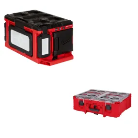 Milwaukee 2357-20 M18 PACKOUT Light/Charger W/ FREE 48-22-8432 PACKOUT Organizer