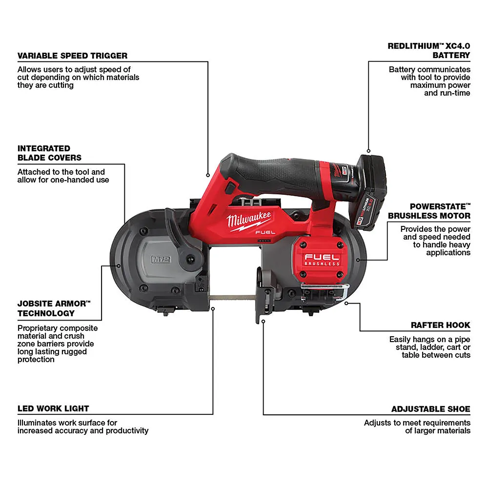 Milwaukee M12 Fuel Compact Band Saw Kit