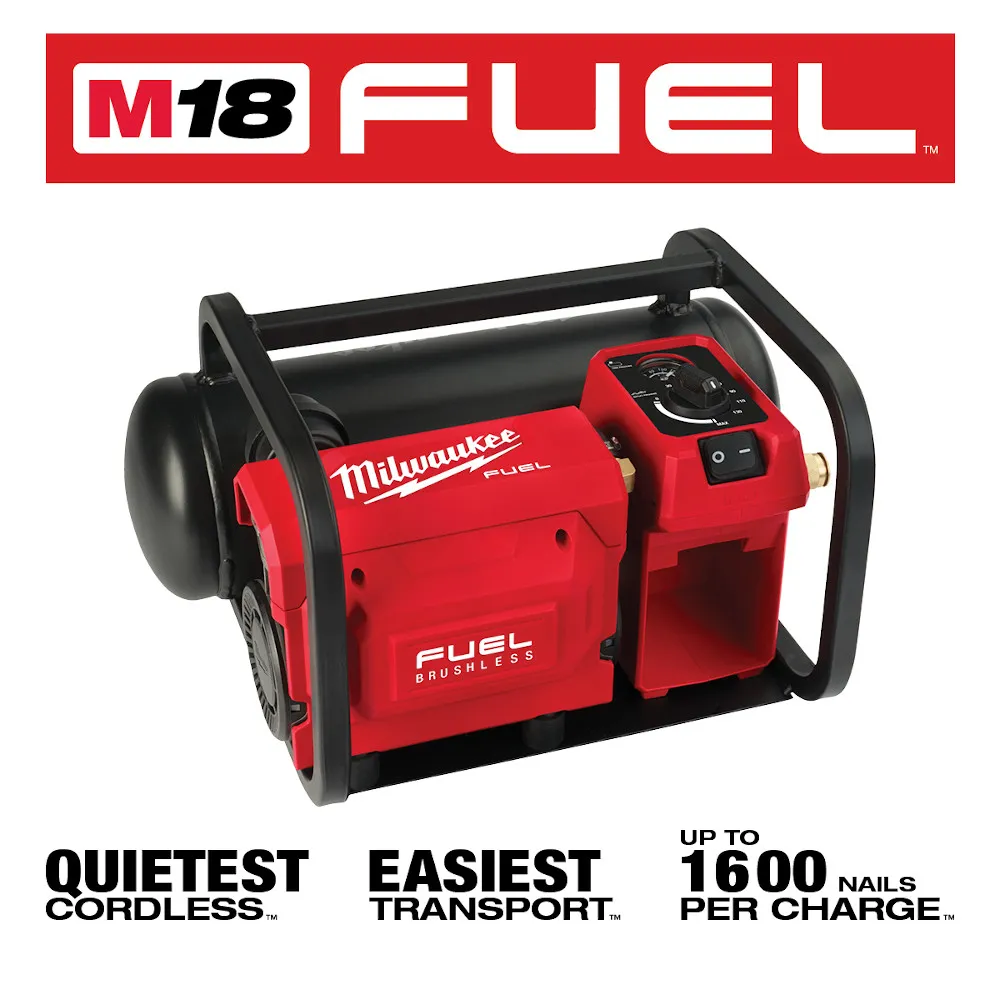 Milwaukee M18 Fuel 2 Gallon Compact Quiet Compressor