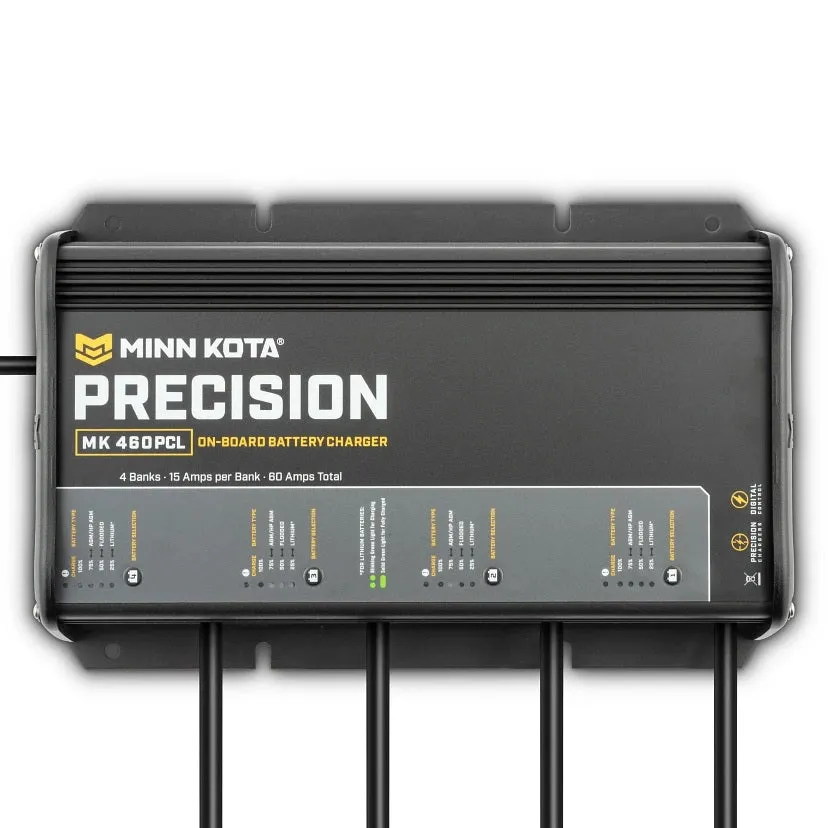 Minn Kota MK460PCL Precision Charger 4 Bank 15 Amps