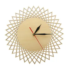 Modern Spiral Hanging Minimalist Wooden Wall Clock Silent Savanna Geometric Clock Watch    Unique Design