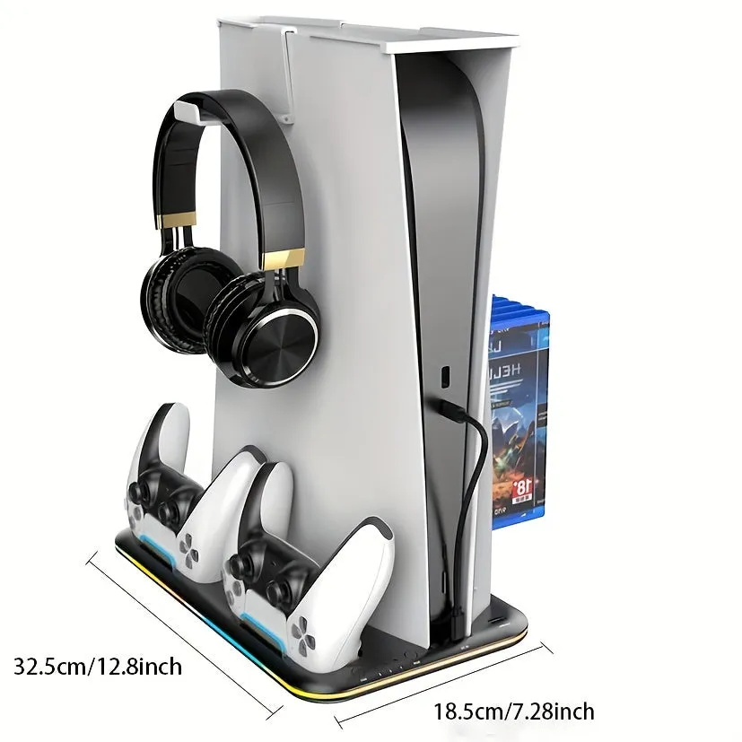 Multifunction Dual Charger Dock with Cooling Fan for PS5 Console