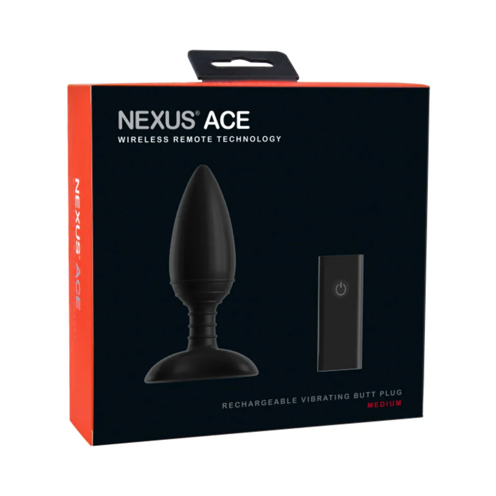 Nexus Ace Remote Control Medium Butt Plug Black