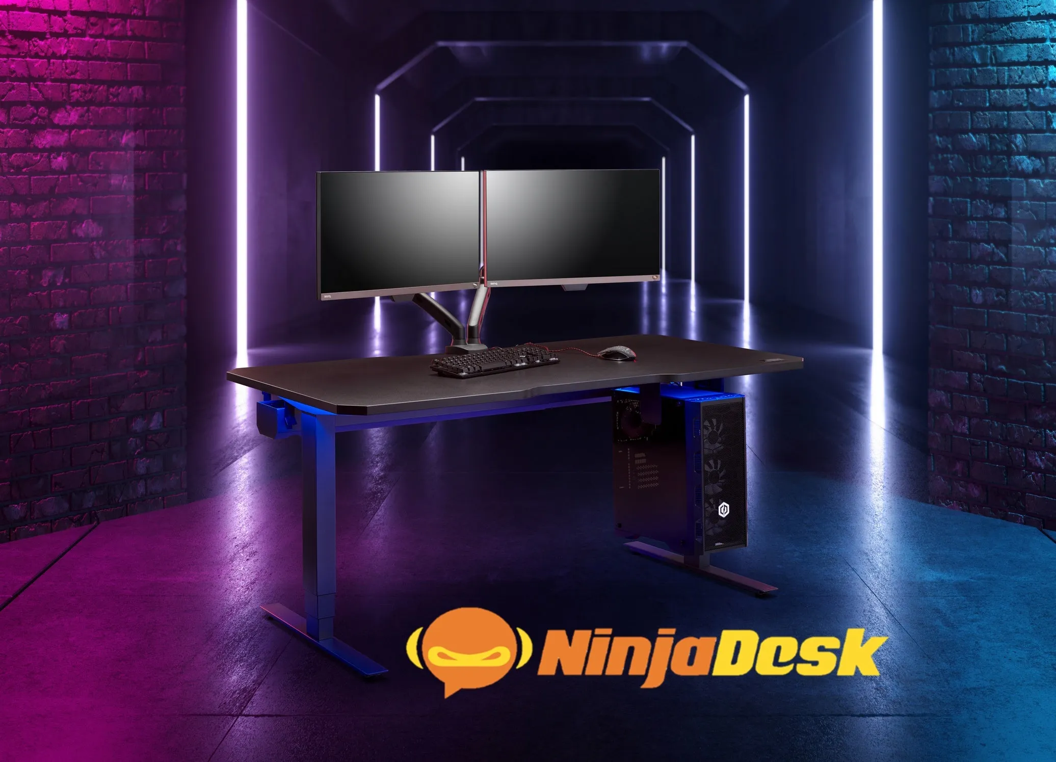 NINJA Professional Height Adjustable Gaming Desk (with Bluetooth control)