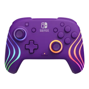 Nintendo Switch Purple Afterglow Wave Wireless Controller With Motion