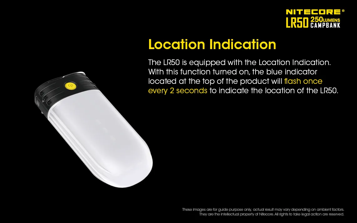 Nitecore LR50 250 lumens Camping Lantern with built in Power Bank   Battery Charger