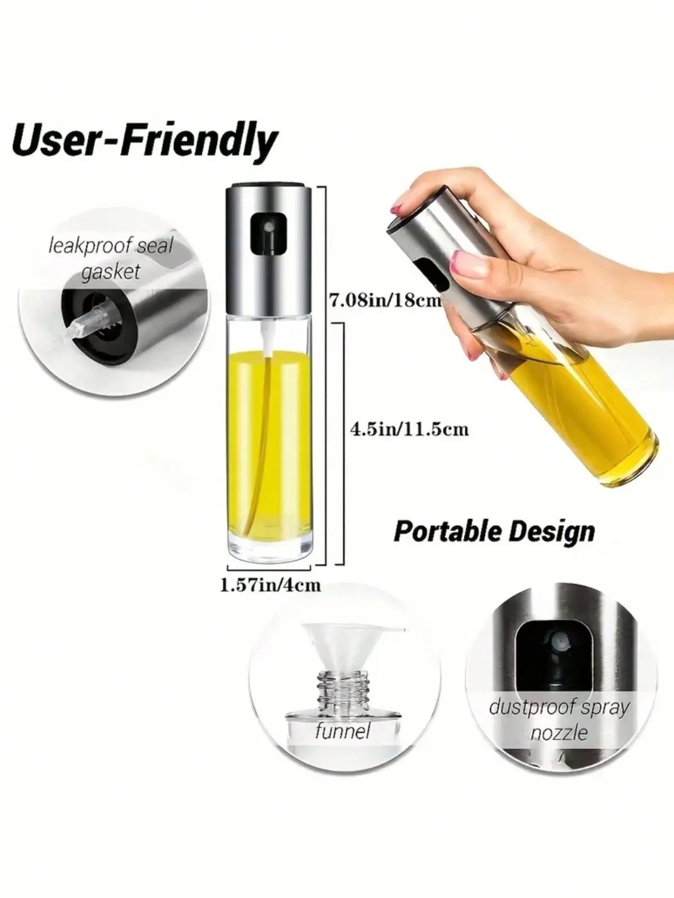 Oil Dispenser Spray Type, Creative Oil & Vinegar Sprayer