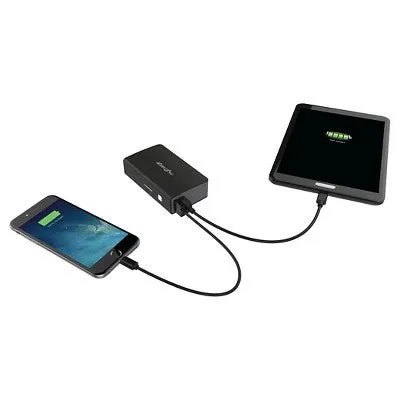 Open Box - myCharge AmpProng  6000mAh (AMP60K - A) Portable USB & Wall Charger - Black