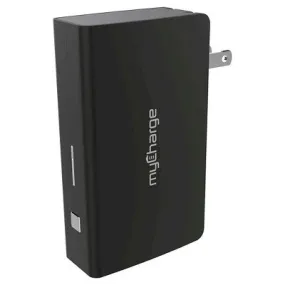 Open Box - myCharge AmpProng  6000mAh (AMP60K - A) Portable USB & Wall Charger - Black