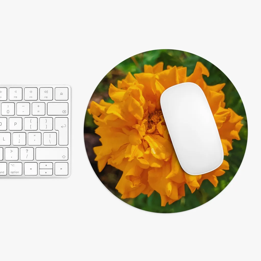 Orange Flower Mouse Pad