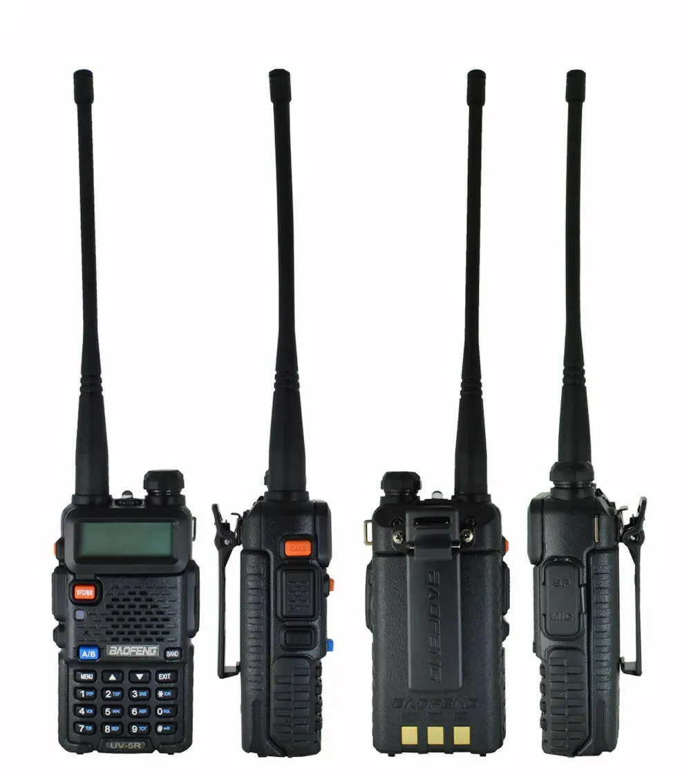 Original Baofeng UV-5R FM Walkie Talkie 5W Portable Ham Amateur CB Radio Dual Band VHF/UHF Transceiver Two Way Radios Hunting