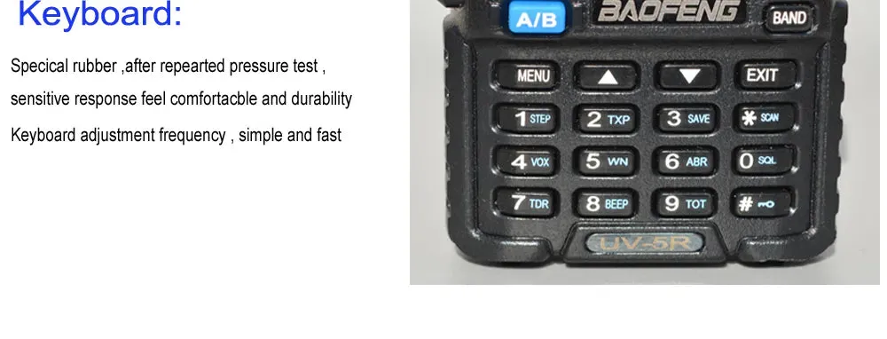 Original Baofeng UV-5R FM Walkie Talkie 5W Portable Ham Amateur CB Radio Dual Band VHF/UHF Transceiver Two Way Radios Hunting