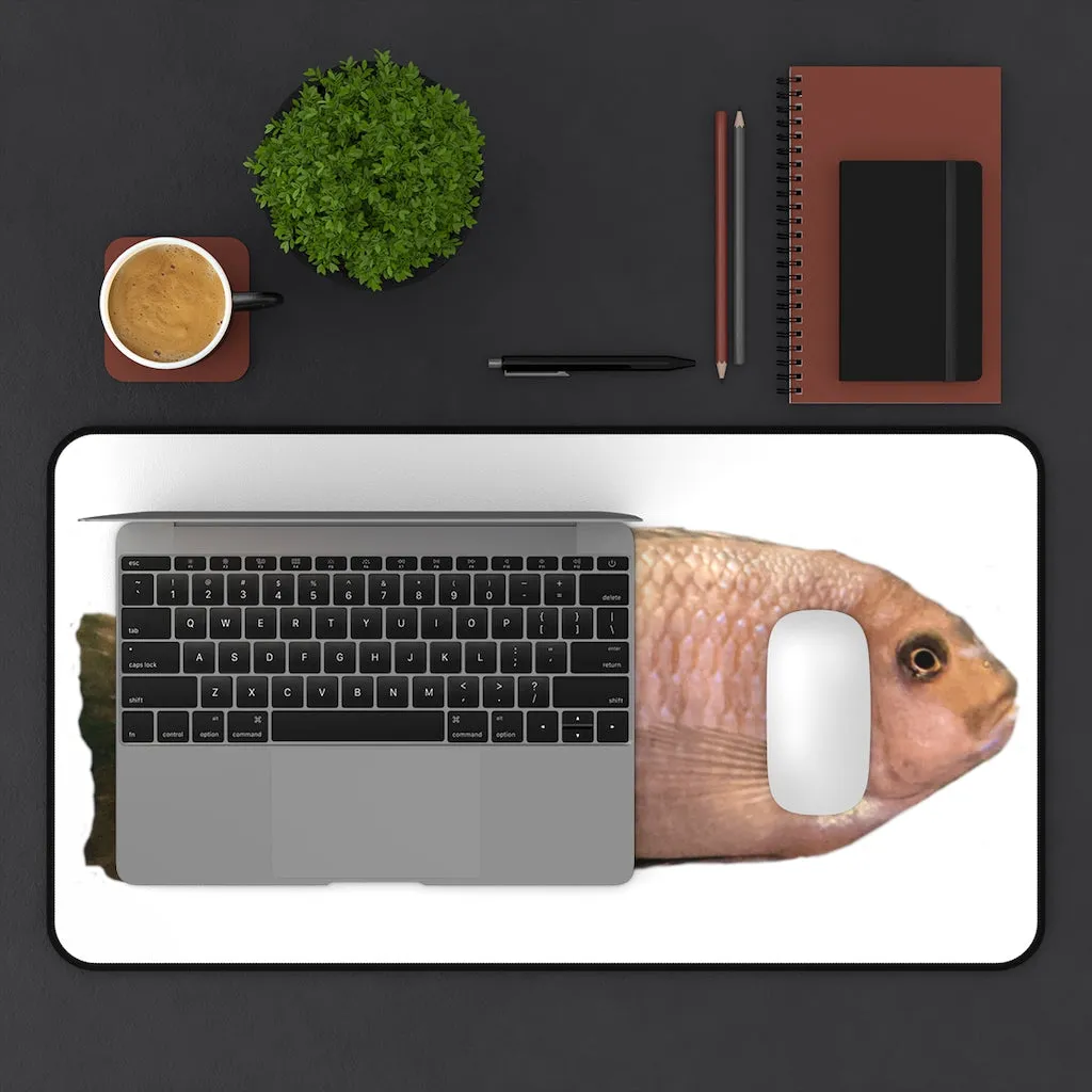 Peach Fish Desk Mat