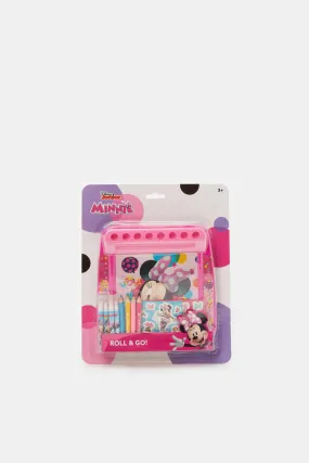 Pink Minnie Mouse Roll And Go Coloring (12 Piece)