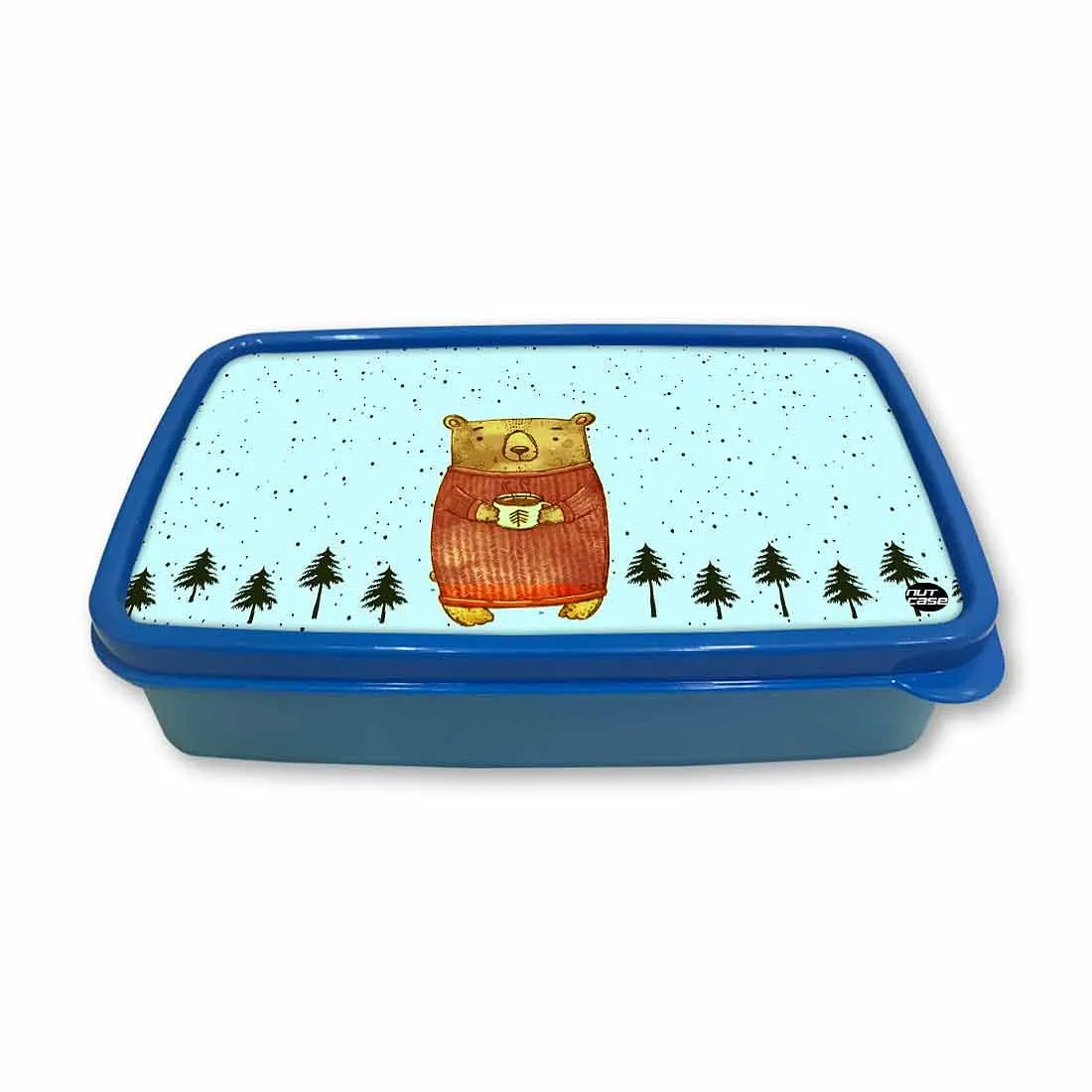 Plastic School Lunch Box for Boys Snack Container - Cute Bear