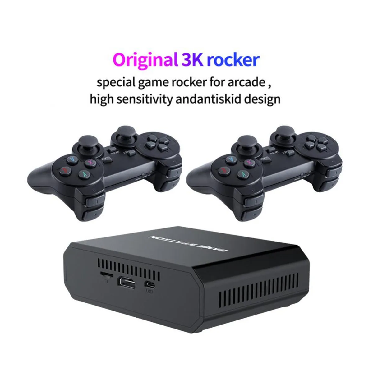 Portable 4K TV Video Game Console 2.4G Wireless Controller