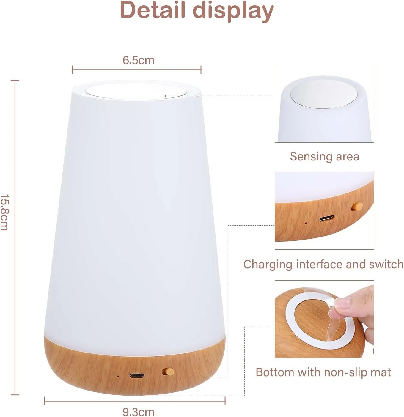 Portable Sensor Control Bedside Lamp