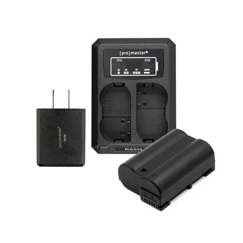 Promaster 3381 Battery & Charger Kit for Nikon EN-EL15c