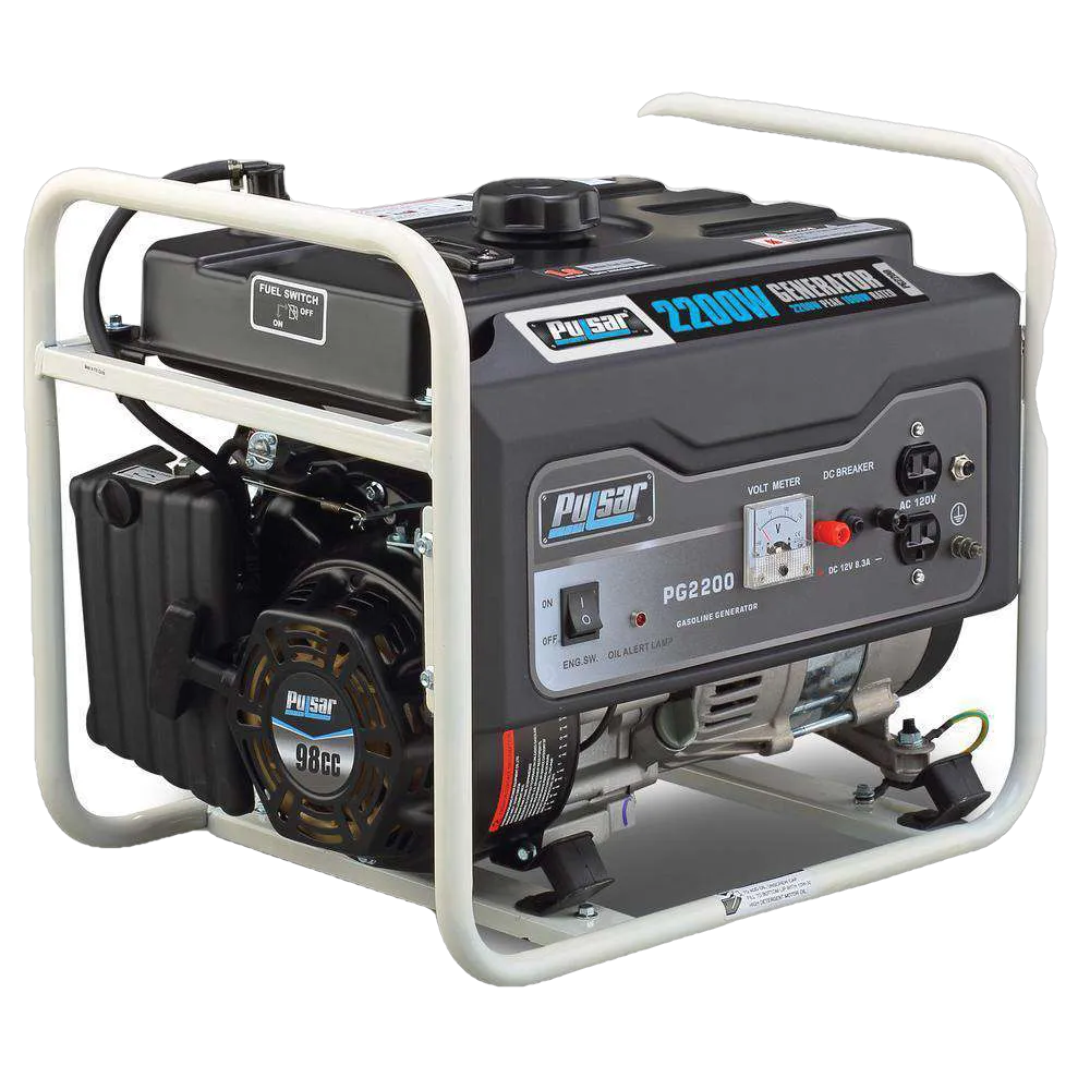 Pulsar PG2200 2200W/1600W Portable Gas Generator New