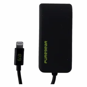 PureGear Wired Wall Charger (12W / 2.4 Amps) for Apple Devices (3ft.) - Black