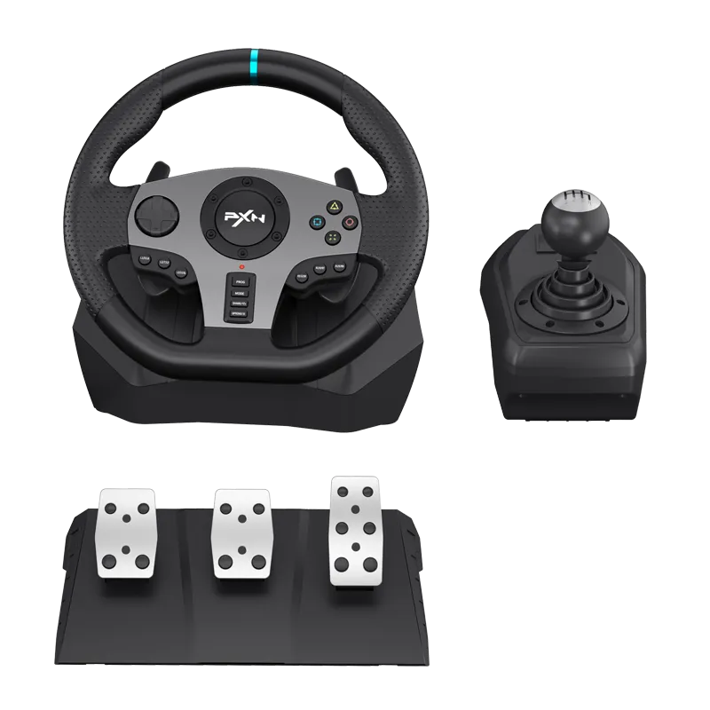 PXN V9 Race Steering Wheel with 3 Pedals and Gear Shifter