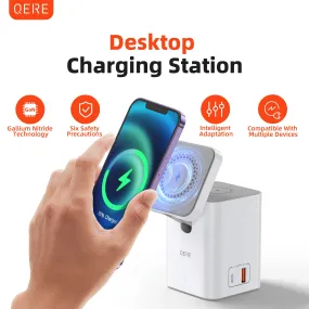 QERE Mobile Phone Magnetic Wireless Charger Station