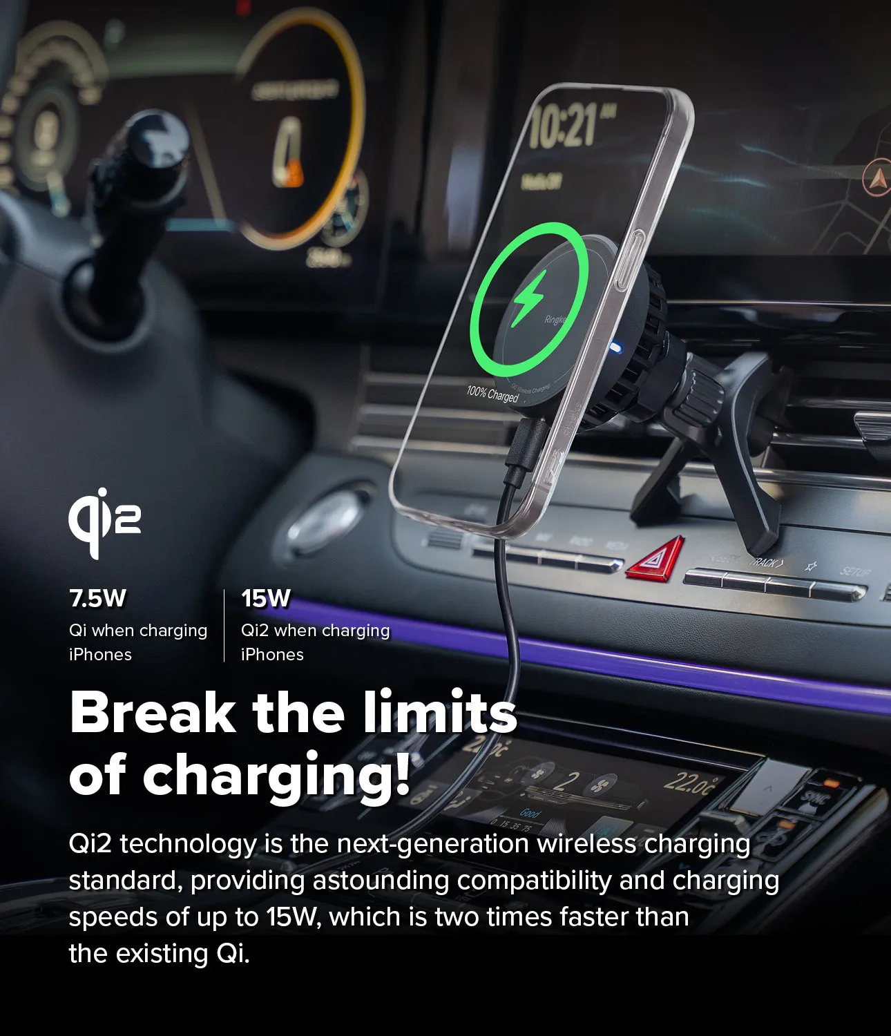 Qi2 Peltier Magnetic Car Charger Mount